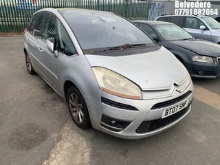 Location: Belvedere - 2007 CITROEN C4 PICASSO 5 EXCL S-A MPV REG: BT07SNF, Keys: No, MOT Expiry date: 16.10.2024, 1997 Petrol, 6 Speed Auto Petrol, Former Keepers: 8