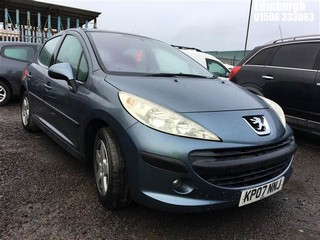 Location: Edinburgh - 2007 PEUGEOT 207 SE 87 5 Door Hatchback REG: KP07NNJ, Keys: No, MOT Expiry date: 07/09/2024, 1360 Petrol, 5 Speed Manual Petrol, Former Keepers: 9