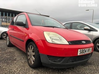 Location: Edinburgh - 2004 FORD FIESTA FINESSE 3 Door Hatchback REG: SO04VPJ, Keys: No, MOT Expiry date: 25/01/2025, 1242 Petrol, 5 Speed Manual Petrol, Former Keepers: 5