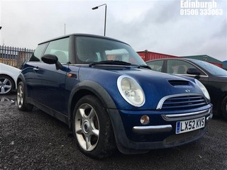 Location: Edinburgh - 2002 MINI MINI COOPER 3 Door Hatchback REG: LX52KVS, Keys: No, MOT Expiry date: 02/02/2024, 1598 Petrol, 5 Speed Manual Petrol, Former Keepers: 11