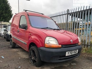 Location: Edinburgh - 2001 RENAULT KANGOO 665 1.9D Car Derived Van REG: Y701VGD, Keys: No, MOT Expiry date: 14/03/2024, 1870 Diesel, 5 Speed Manual Diesel, Former Keepers: 5