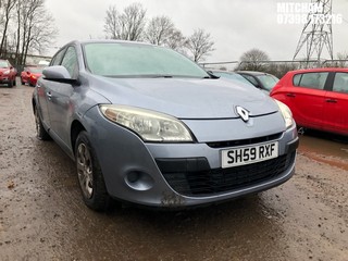 Location: MITCHAM - 2009 RENAULT MEGANE EXPRESSION VVT 100 	 5 DOOR HATCHBACK REG: SH59RXF, 1598cc PETROL, 5 SPEED MANUAL PETROL, Former Keepers: 7, Keys: No, MOT: Expiry date12/06/2025