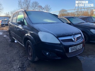 Location: Mitcham - 2010 VAUXHALL ZAFIRA DESIGN MPV REG: SK60LSX, Keys: No, MOT Expiry date: 19/09/2024, 1598 Petrol, 5 Speed Manual Petrol, Former Keepers: 8