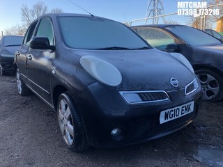 Location: Mitcham - 2010 NISSAN MICRA N-TEC 5 Door Hatchback REG: WG10EMK, Keys: No, MOT Expiry date: 30/12/2023, 1240 Petrol, 5 Speed Manual Petrol, Former Keepers: 4