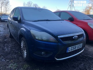 Location: Mitcham - 2008 FORD FOCUS TITANIUM TD 109 5 Door Hatchback REG: LG58UZU, Keys: No, MOT Expiry date: 14/12/2024, 1560 Diesel, 5 Speed Manual Diesel, Former Keepers: 1