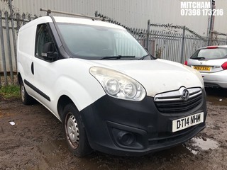 Location: Mitcham - 2014 VAUXHALL COMBO 2000 L1H1 CDTI SS E Panel Van REG: DT14NHM, Keys: No, MOT Expiry date: 22/08/2024, 1248 Diesel, 5 Speed Manual Diesel, Former Keepers: 6