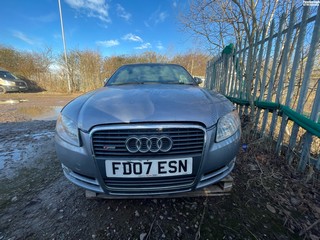 Location: Peterborough - 2007 AUDI A4 S LINE Convertible REG: FD07ESN, Keys: No, MOT Expiry date: 10/09/2024, 1781 Petrol, 5 Speed Manual Petrol, Former Keepers: 8