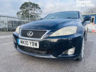 Location: Plymouth - 2010 LEXUS IS 220D SE-I 4 Door Saloon REG: MK10YBW, Keys: No, MOT Expiry date: 02/08/2022, 2231 Diesel, 6 Speed Manual Diesel, Former Keepers: 4