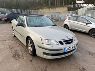 Location: Leeds - 2005 SAAB 9-3 VECTOR 175 BHP S-A Convertible REG: LD05WHS, Keys: No, MOT Expiry date: 05-02-2025, 2000 Petrol, 5 Speed Semi Auto Petrol, Former Keepers: 7