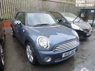 Location:  Hayes - 2010 MINI COOPER Convertible REG: BK10JHZ, Keys: No, MOT Expiry date: 16/07/2025, 1598 Petrol, 6 Speed Manual Petrol, Former Keepers: 5