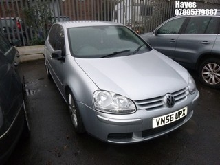 Location:  Hayes - 2006 VOLKSWAGEN GOLF MATCH FSI 115 5 Door Hatchback REG: VN56UPX, Keys: No, MOT Expiry date: 21/11/2025, 1598 Petrol, 6 Speed Manual Petrol, Former Keepers: 8