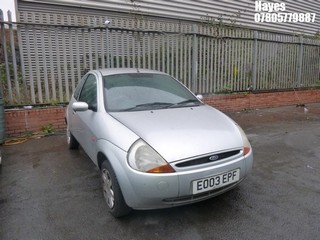 Location:  Hayes - 2003 FORD KA COLLECTION 3 Door Hatchback REG: EO03EPF, Keys: No, MOT Expiry date: 25/05/2024, 1299 Petrol, 5 Speed Manual Petrol, Former Keepers: 9