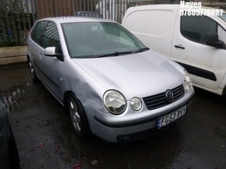 Location:  Hayes - 2003 VOLKSWAGEN  POLO FSI SPORT 5 Door Hatchback REG: FG53BVY, Keys: No, MOT Expiry date: 09/09/2025, 1400 Petrol, 5 Speed Manual Petrol, Former Keepers: 8