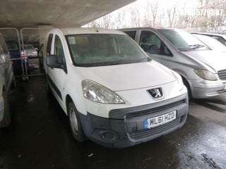 Location:  Hayes - 2011 PEUGEOT PARTNER 850 S HDI 90 Panel Van REG: ML61HZD, Keys: No, MOT Expiry date: 21/12/2023, 1560 Diesel, 5 Speed Manual Diesel, Former Keepers: 4