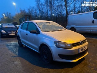 Location: Manchester - 2011 VOLKSWAGEN POLO S 60 5 Door Hatchback REG: MM11CSF, 1198 Petrol, 5 Speed Manual Petrol, Former Keepers: 10, Keys: No, MOT Expiry date: 03/05/2025