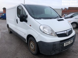 Location: Nottingham - 2013  VAUXHALL VIVARO 2900 CDTI LWB 	 Panel Van 	 REG: DV62ZWY, 1995cc Diesel , 6 Speed Manual Diesel 	, Former Keepers: 1, Keys: Yes, MOT Expiry date: 10/05/2024