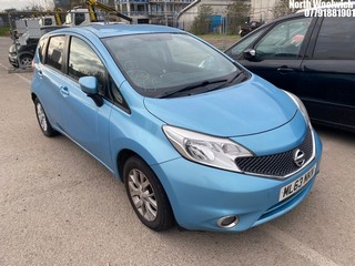 Location: North Woolwich - 2013 NISSAN NOTE ACENTA MPV REG: ML63NKN, Keys: No, MOT Expiry date: 21/05/2025, 1198 Petrol, 5 Speed Manual Petrol, Former Keepers: 3