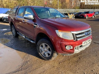 Location: North Woolwich - 2012 FORD  RANGER LIMITED 4X4 TDCI Pick-up REG: AF62HNN, Keys: No, MOT Expiry date: 23/09/2024, 2198 Diesel, 6 Speed Manual Diesel, Former Keepers: 1