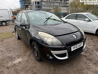 Location: North Woolwich - 2010 RENAULT SCENIC DYNAMIQUE VVT MPV REG: HV10AUP, Keys: No, MOT Expiry date: 01/03/2025, 1598 Petrol, 6 Speed Manual Petrol, Former Keepers: 6