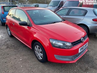 Location: North Woolwich - 2010 VOLKSWAGEN POLO S 60 3 Door Hatchback REG: VN10UHP, Keys: No, MOT Expiry date: 10/11/2024, 1198 Petrol, 5 Speed Manual Petrol, Former Keepers: 5