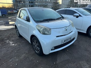 Location: North Woolwich - 2009 TOYOTA IQ2 VVT-I 3 Door Hatchback REG: LR59ESG, Keys: No, MOT Expiry date: 05/09/2024, 998 Petrol, 5 Speed Manual Petrol, Former Keepers: 4