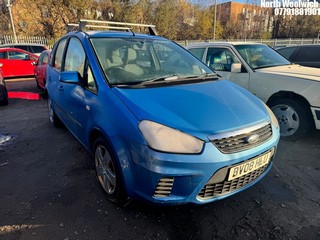 Location: North Woolwich - 2008 FORD C-MAX STYLE MPV REG: BV08HLU, Keys: No, MOT Expiry date: 29/08/2024, 1596 Petrol, 5 Speed Manual Petrol, Former Keepers: 4