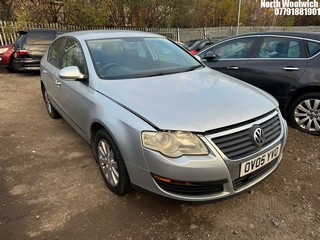 Location: North Woolwich - 2005 VOLKSWAGEN PASSAT S 4 Door Saloon REG: OV05YVO, Keys: Yes, MOT Expiry date: 11/10/2024, 1598 Petrol, 6 Speed Manual Petrol, Former Keepers: 6