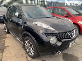 Location: BELVEDERE - 2013 NISSAN JUKE TEKNA CVT 	 5 DOOR HATCHBACK REG: KM13ZST, 1598cc PETROL, VARIABLE SPEED AUTO PETROL, Former Keepers: 5, Keys: No, MOT: Expiry date18/04/2025