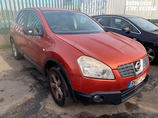 Location: BELVEDERE - 2007 NISSAN QASHQAI ACENTA 2WD 	 5 DOOR HATCHBACK REG: RK07ZYB, 1598cc PETROL, 5 SPEED MANUAL PETROL, Former Keepers: 5, Keys: No, MOT: Expiry date26.10.2024