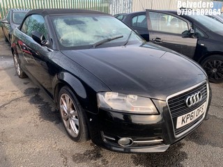 Location: Belvedere - 2011 AUDI A3 SPORT TDI 138 S-A Convertible REG: KP61OFS, Keys: No, MOT Expiry date: 31/08/2024, 1968 Diesel, 6 Speed Semi Auto Diesel, Former Keepers: 4