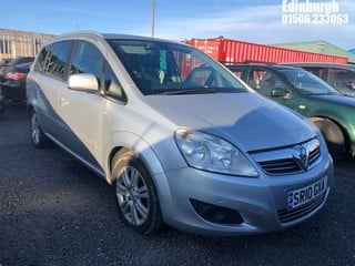 Location: Edinburgh - 2010 VAUXHALL ZAFIRA ELITE CDTI ECOFLEX MPV REG: SR10GXA, Keys: No, MOT Expiry date: 06/10/2024, 1686 Diesel, 6 Speed Manual Diesel, Former Keepers: 5