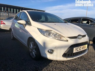 Location: Edinburgh - 2010 FORD FIESTA ZETEC 68 TDCI 5 Door Hatchback REG: YC10KNV, Keys: No, MOT Expiry date: 02/03/2024, 1399 Diesel, 5 Speed Manual Diesel, Former Keepers: 4