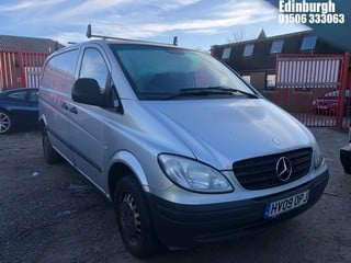 Location: Edinburgh - 2009 MERCEDES VITO 111 CDI COMPACT Panel Van REG: HV09OPJ, Keys: No, MOT Expiry date: 18/11/2023, 2148 Diesel, 6 Speed Manual Diesel, Former Keepers: 5