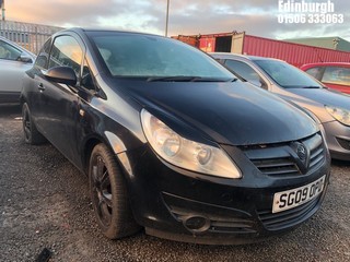 Location: Edinburgh - 2009 VAUXHALL CORSA DESIGN 3 Door Hatchback REG: SG09OPD, Keys: No, MOT Expiry date: 29/08/2025, 1229 Petrol, 5 Speed Manual Petrol, Former Keepers: 6