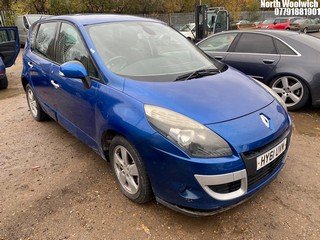 NOTE: ATF Registered Buyers ONLY - Location: North Woolwich - 2011 RENAULT SCENIC DYNAMIQUE TOMTOM D MPV REG: HY61UVM, Keys: No, 1461 Diesel, 6 Speed Manual Diesel, Former Keepers: 6