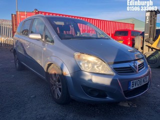 Location: Edinburgh - 2008 VAUXHALL ZAFIRA ELITE MPV REG: BV08MZL, Keys: No, MOT Expiry date: 25/09/2024, 1796 Petrol, 5 Speed Manual Petrol, Former Keepers: 6