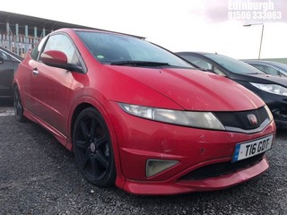 Location: Edinburgh - 2007 HONDA CIVIC TYPE-R GT I-VTEC 3 Door Hatchback REG: T16GDT, Keys: No, MOT Expiry date: 26/01/2021, 1998 Petrol, 6 Speed Manual Petrol, Former Keepers: 4