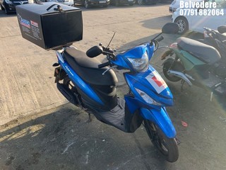 NOTE: ATF Registered Buyers ONLY - Location: Belvedere - 2020 SUZUKI UK 110 NM M0 Motorcycle REG: YK70SYF, Keys: No, MOT Expiry date: 21/09/2024, 113 Petrol, AUTOMATIC , Former Keepers: 3