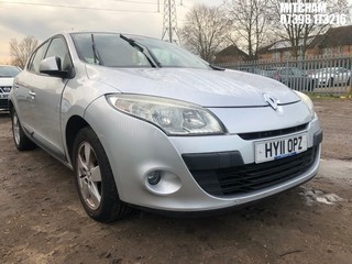 Location: MITCHAM - 2011 RENAULT MEGANE DYNAMIQUE TOMTOM V 	 5 DOOR HATCHBACK REG: HY11OPZ, 1598cc PETROL, 6 SPEED MANUAL PETROL, Former Keepers: 8, Keys: No, MOT: Expiry date15/05/2025