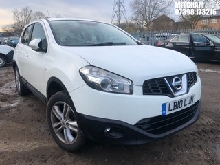 Location: MITCHAM - 2010 NISSAN QASHQAI ACENTA 	 5 DOOR HATCHBACK REG: LB10LJN, 1598cc PETROL, 5 SPEED MANUAL PETROL, Former Keepers: 1, Keys: No, MOT: Expiry date22/11/2024