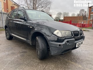 Location: Nottingham - 2005 BMW X3 SE Estate REG: SD55MGV, Keys: No, MOT Expiry date: 13/06/2025, 2494 Petrol, 6 Speed Manual Petrol, Former Keepers: 10