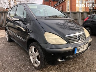 Location: Nottingham - 2004 MERCEDES A140 CL-IC P-DILLY LWB A 5 Door Hatchback REG: HK04YTL, Keys: No, MOT Expiry date: 25/01/2025, 1397 Petrol, 5 Speed Auto Petrol, Former Keepers: 5