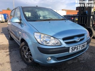 Location: Nottingham - 2007 HYUNDAI GETZ CDX 5 Door Hatchback REG: SP57ONX, Keys: No, MOT Expiry date: 07/02/2025, 1399 Petrol, 5 Speed Manual Petrol, Former Keepers: 8