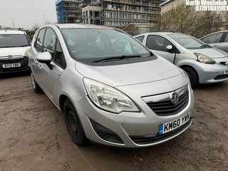 Location: North Woolwich - 2011 VAUXHALL MERIVA S MPV REG: KM60YWN, Keys: No, MOT Expiry date: 24/08/2025, 1398 Petrol, 5 Speed Manual Petrol, Former Keepers: 4