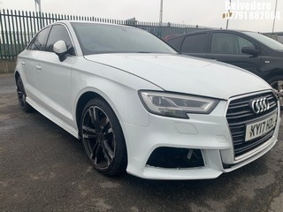 Location: BELVEDERE - 2017 AUDI A3 S LINE TFSI S-A 	 4 DOOR SALOON REG: KY17HZL, 1395cc PETROL, 7 SPEED S-AUTO PETROL, Former Keepers: 3, Keys: No, MOT: Expiry date30/08/2024