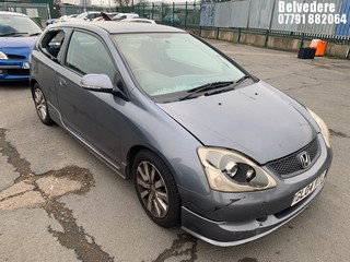 Location: Belvedere - 2004 HONDA CIVIC SPORT 3 Door Hatchback REG: GL04NTG, Keys: No, MOT Expiry date: 16/06/2025, 1590 Petrol, 5 Speed Manual Petrol, Former Keepers: 2