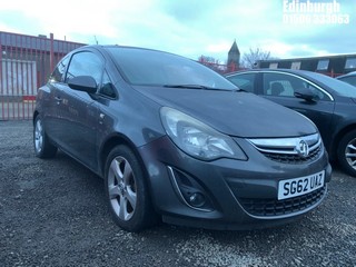 Location: Edinburgh - 2012 VAUXHALL CORSA SXI AC 3 Door Hatchback REG: SG62UAZ, Keys: No, MOT Expiry date: 13/09/2024, 1229 Petrol, 5 Speed Manual Petrol, Former Keepers: 3