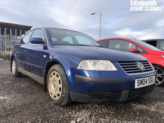 Location: Edinburgh - 2004 VOLKSWAGEN PASSAT S TDI 4 Door Saloon REG: SM04SSU, Keys: No, MOT Expiry date: 10/07/2024, 1896 Diesel, 5 Speed Manual Diesel, Former Keepers: 2