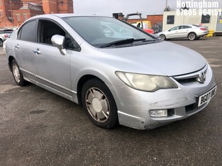 Location: Nottingham - 2007 HONDA CIVIC ES IMA HYBRID 4 Door Saloon REG: BG07ONS, Keys: No, MOT Expiry date: 14/05/2025, 1339 Hybrid Electric, Variable 1 Speed Auto Petrol/E, Former Keepers: 8