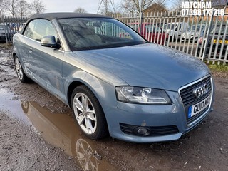 Location: MITCHAM - 2010 AUDI A3 TFSI S-A Convertible REG: GU10MXW, 1798 Petrol, 6 Speed Semi Auto Petrol, Former Keepers: 5, Keys: No, MOT: Expiry date07/06/2025